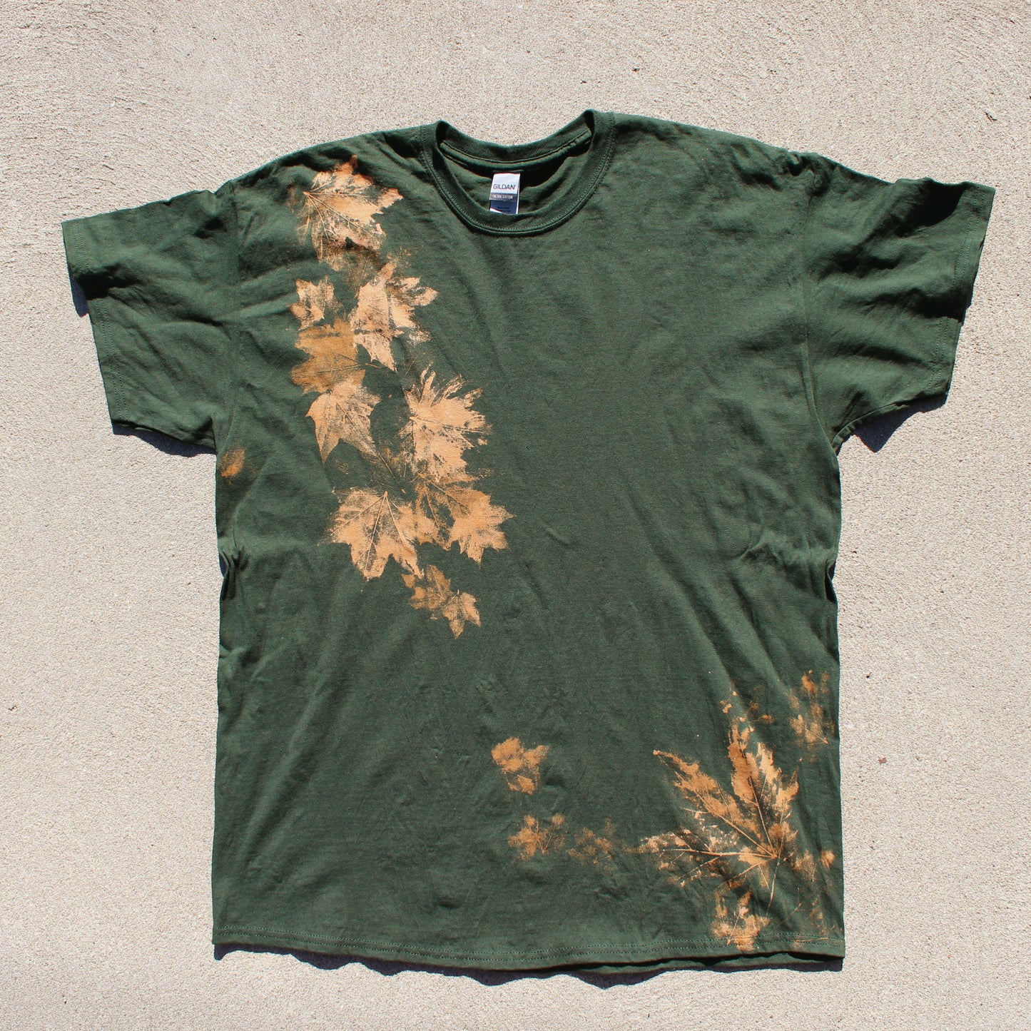 bleach dye ooak tee