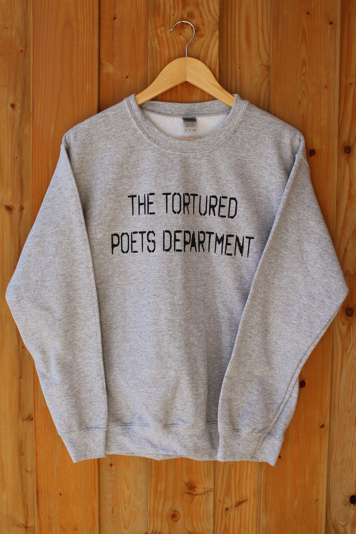 t t p d lyric crewneck